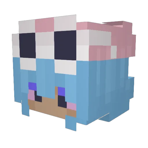 Chiangdaw Minecraft avatar head, 3D render