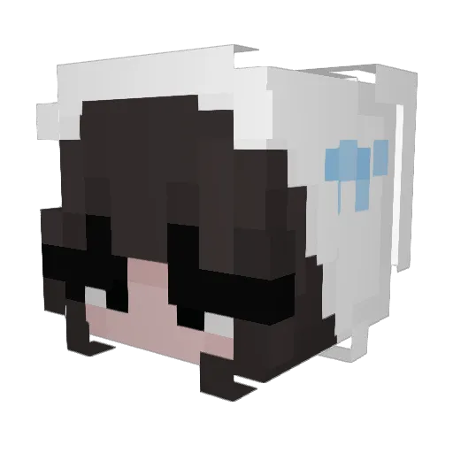 Chiaraxo Minecraft avatar head, 3D render