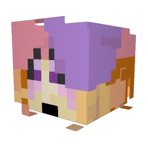 Chiaroscuro_x Minecraft avatar head, 3D render