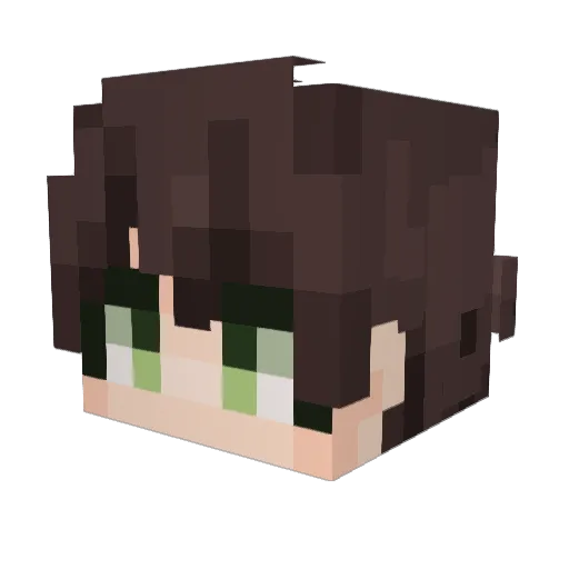 Chiaryuu Minecraft avatar head, 3D render