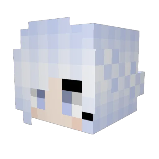 Chiaryzz Minecraft avatar head, 3D render