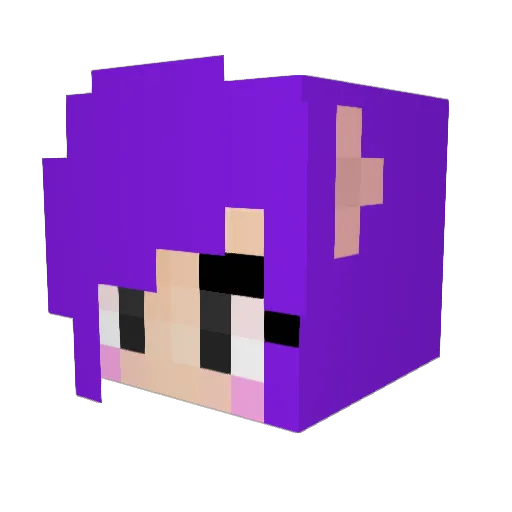 Chib0 Minecraft avatar head, 3D render