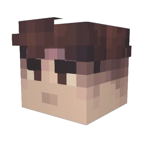 ChibakuTns Minecraft avatar head, 3D render