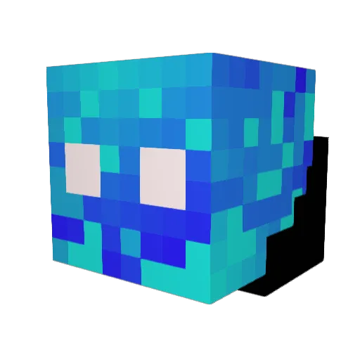Chibatman7 Minecraft avatar head, 3D render