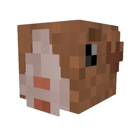 Chibbi2 Minecraft avatar head, 3D render