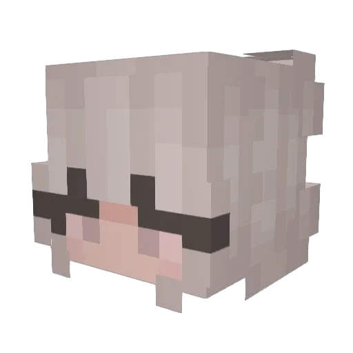 Chibelis Minecraft avatar head, 3D render