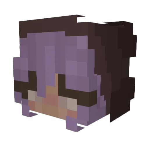 ChibiBunnyGirl Minecraft avatar head, 3D render