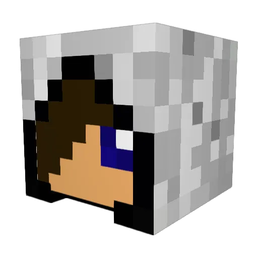 ChibiKazu Minecraft avatar head, 3D render