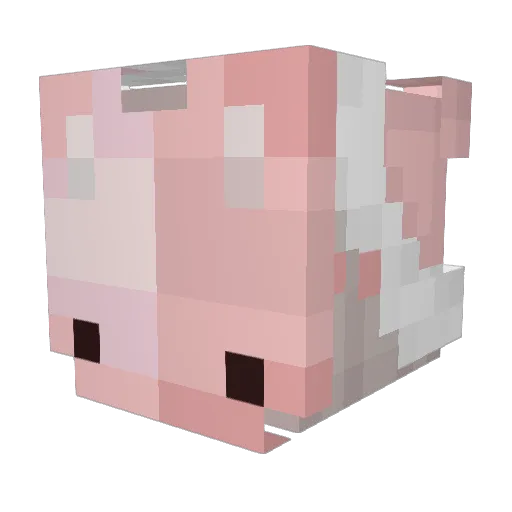 ChibiMochi Minecraft avatar head, 3D render