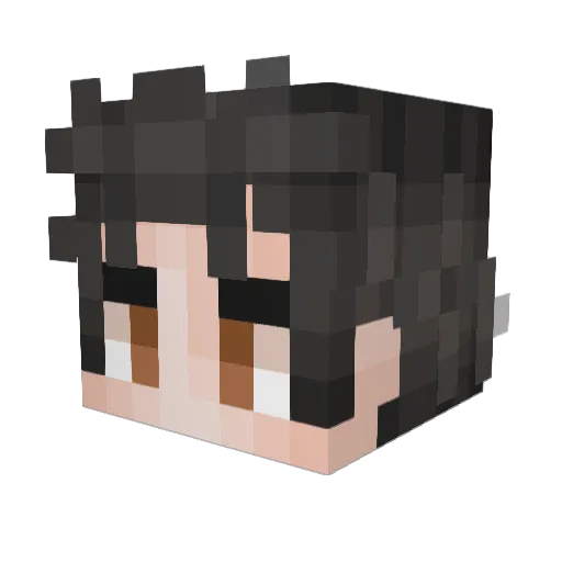 ChibiReviews Minecraft avatar head, 3D render
