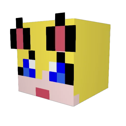 ChibiScythe Minecraft avatar head, 3D render