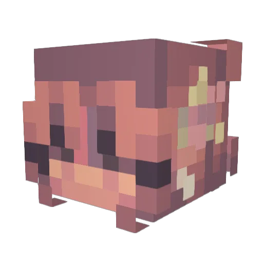 ChibiZuly Minecraft avatar head, 3D render