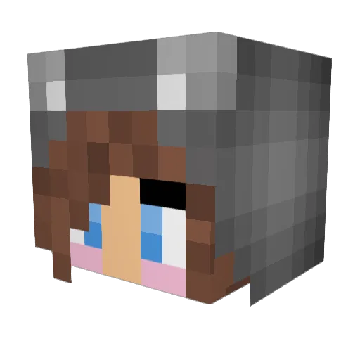 Chibi_Lydia Minecraft avatar head, 3D render