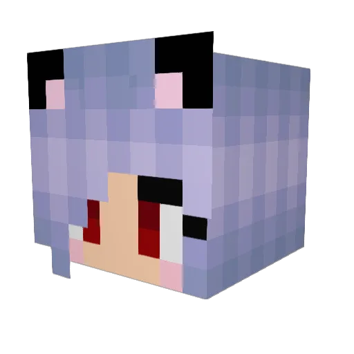 Chibi_Neko_chan Minecraft avatar head, 3D render