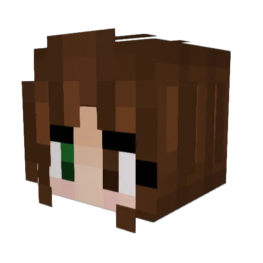 Chibi_Tilde Minecraft avatar head, 3D render