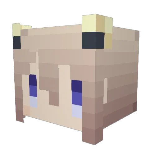 Chibidora903 Minecraft avatar head, 3D render