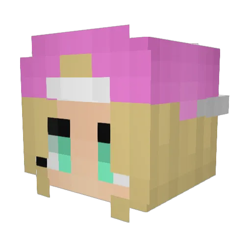 Chibigirl123456 Minecraft avatar head, 3D render