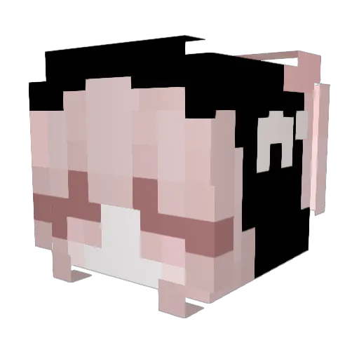Chibiim Minecraft avatar head, 3D render