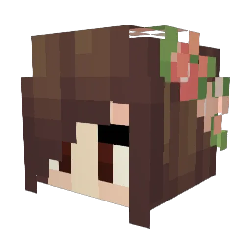 Chibikii Minecraft avatar head, 3D render