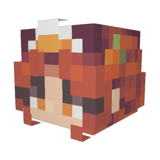 Chibikins53 Minecraft avatar head, 3D render