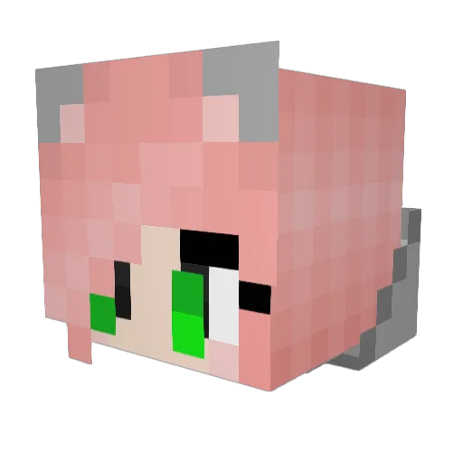 Chibimoon1309 Minecraft avatar head, 3D render