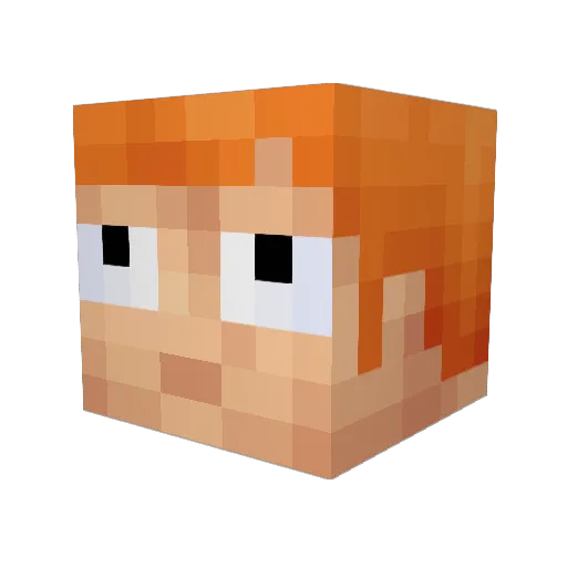 Chibimuffin Minecraft avatar head, 3D render