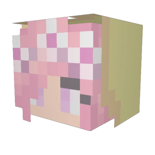 Chibineko97 Minecraft avatar head, 3D render