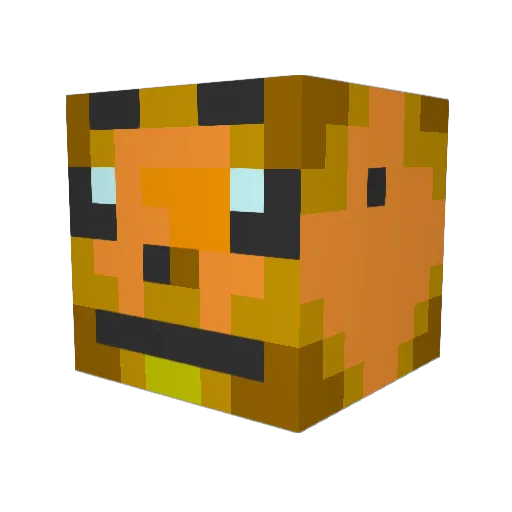 Chibo Minecraft avatar head, 3D render