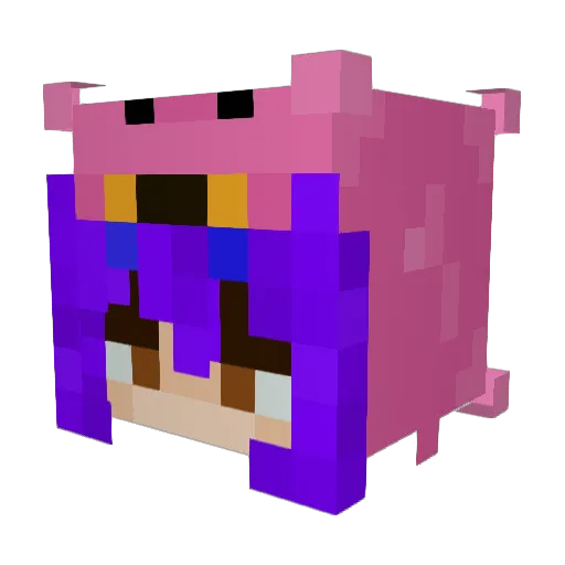 Chiboboo Minecraft avatar head, 3D render