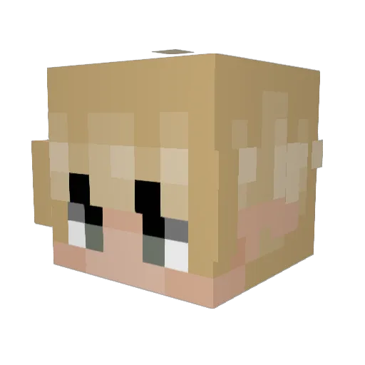 Chibougamau Minecraft avatar head, 3D render