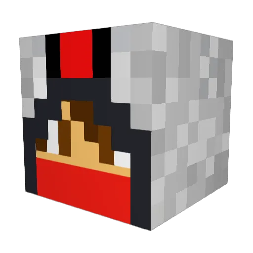 Chiby93 Minecraft avatar head, 3D render