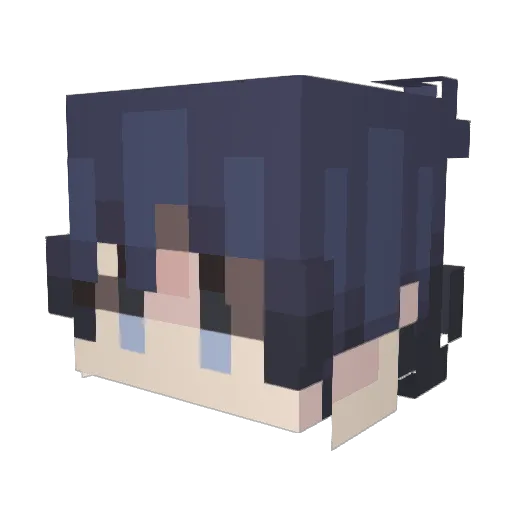 Chibzy Minecraft avatar head, 3D render