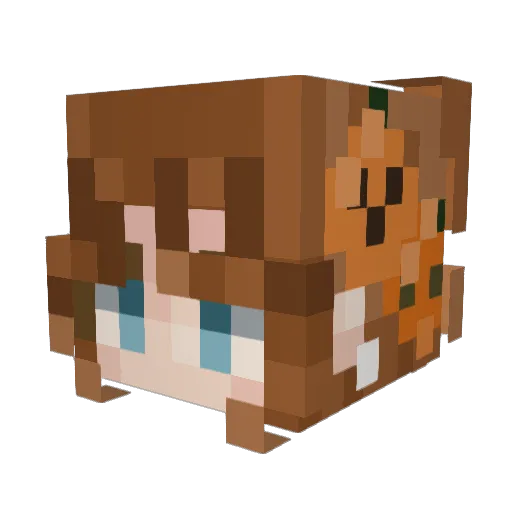 Chica43674 Minecraft avatar head, 3D render