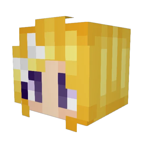 ChicaChicken01 Minecraft avatar head, 3D render