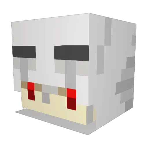 Chicchan Minecraft avatar head, 3D render