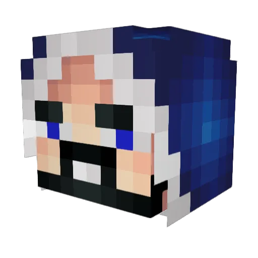 Chicco_3 Minecraft avatar head, 3D render