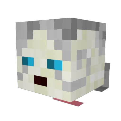 Chicell Minecraft avatar head, 3D render