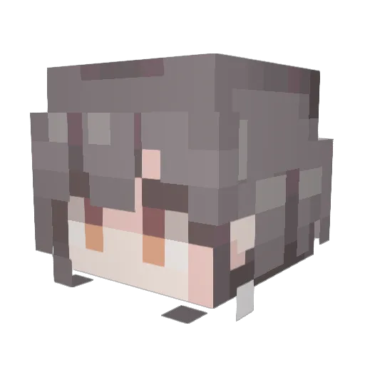 Chicelle Minecraft avatar head, 3D render