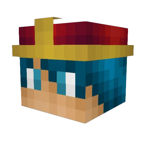 ChichaST Minecraft avatar head, 3D render