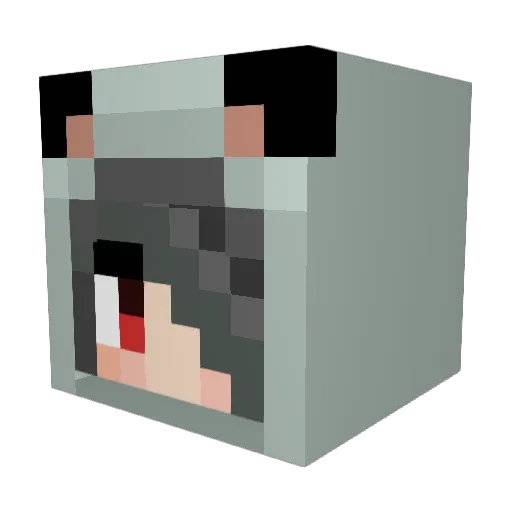 Chichiu Minecraft avatar head, 3D render