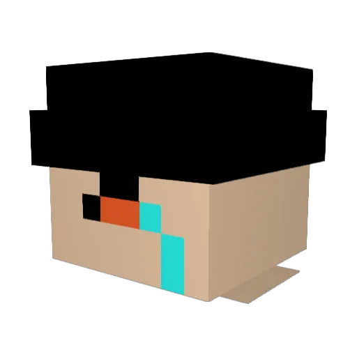 ChichoGordito Minecraft avatar head, 3D render