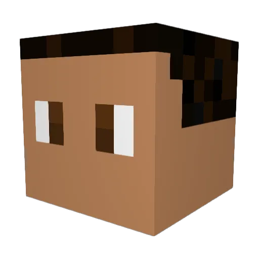 ChicitoHD Minecraft avatar head, 3D render