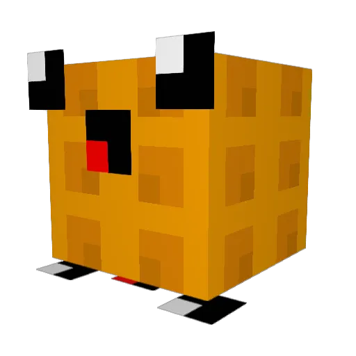ChickNWaffls Minecraft avatar head, 3D render