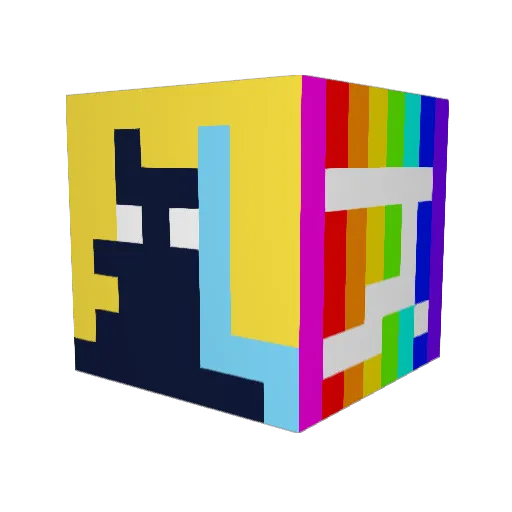 ChickaDiDi Minecraft avatar head, 3D render