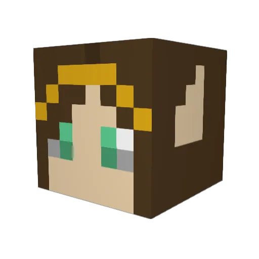 Chicka_Dee Minecraft avatar head, 3D render