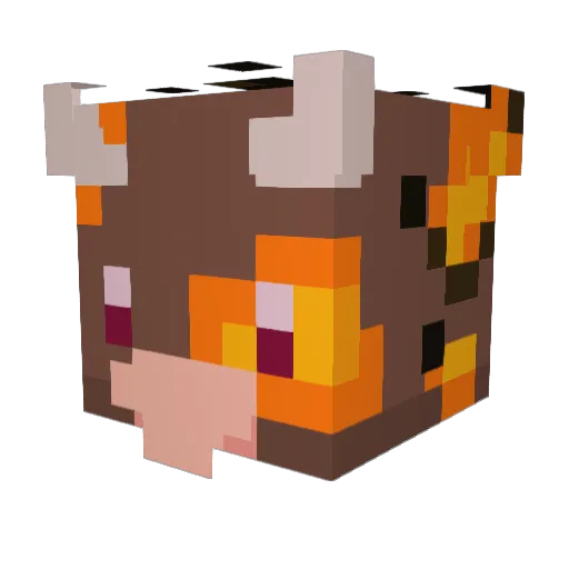 Chickaadee Minecraft avatar head, 3D render