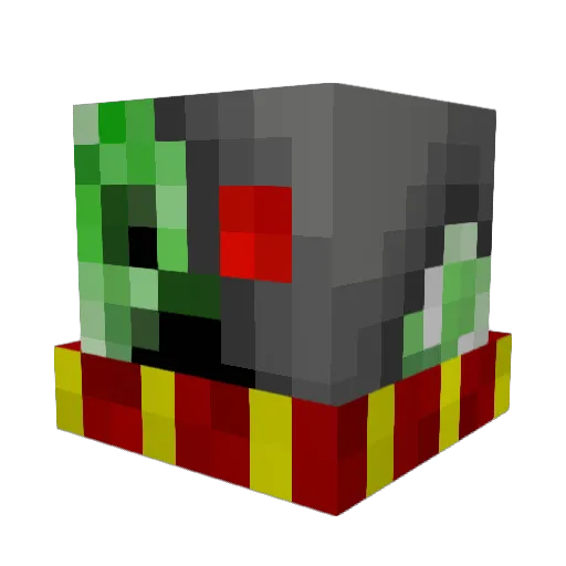 Chickadee3 Minecraft avatar head, 3D render