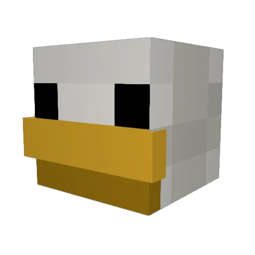 ChickenBock5 Minecraft avatar head, 3D render