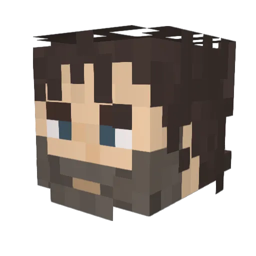 ChickenBuckett Minecraft avatar head, 3D render