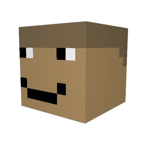 ChickenBun69420 Minecraft avatar head, 3D render